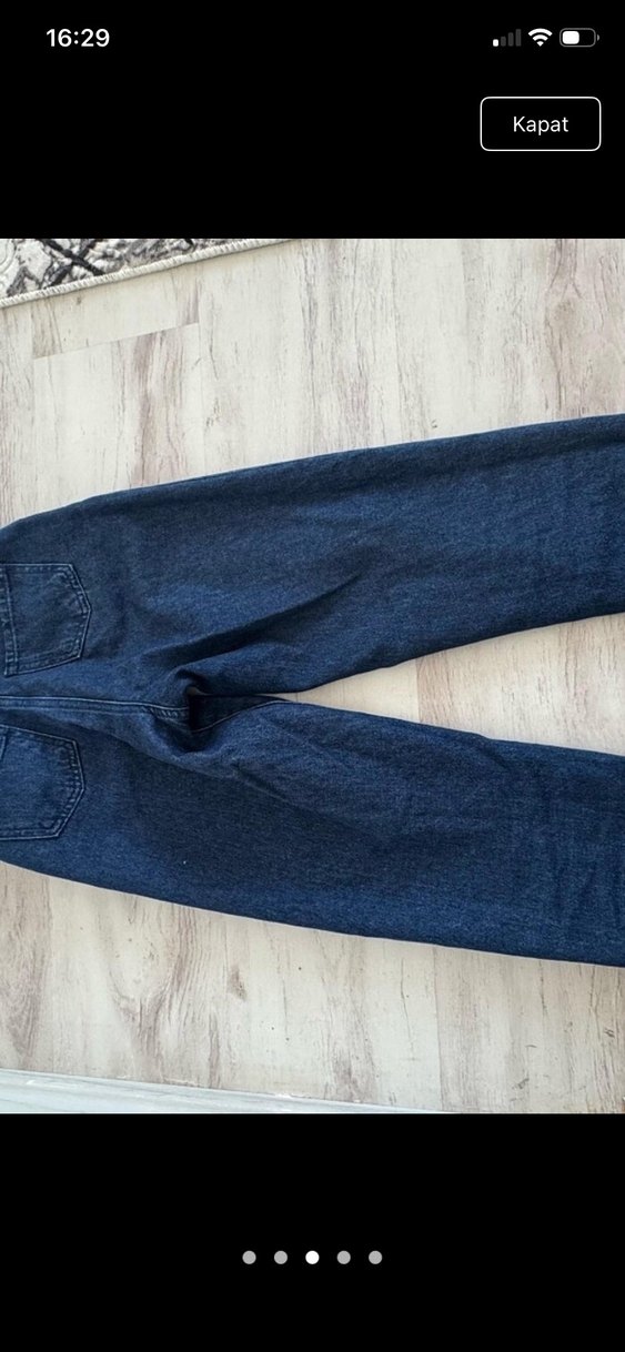 LC Waikiki Erkek Koyu Mavi Düğmeli Kot Pantolon - Görsel 2