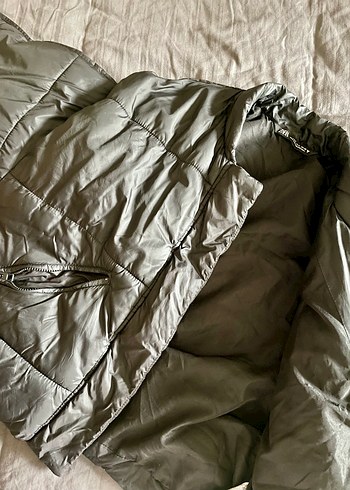 Kadın Siyah Kısa Fermuarlı Mont - Görsel 5