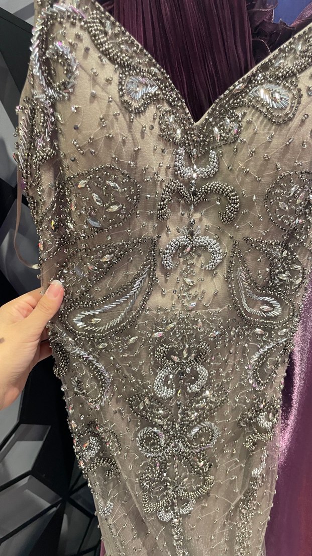 Taşlı Uzun Bohem Abiye Elbise - Görsel 2