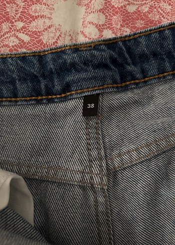 Trendyol & Milla Düğmeli Koyu Mavi Kadın Denim Pantolon