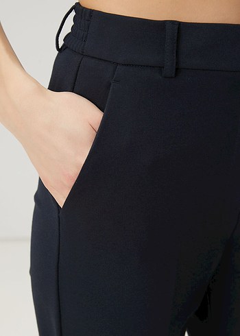 Beymen Muadili Lacivert Cigarette Beli Lastikli Ofis Pantolon - Görsel 5