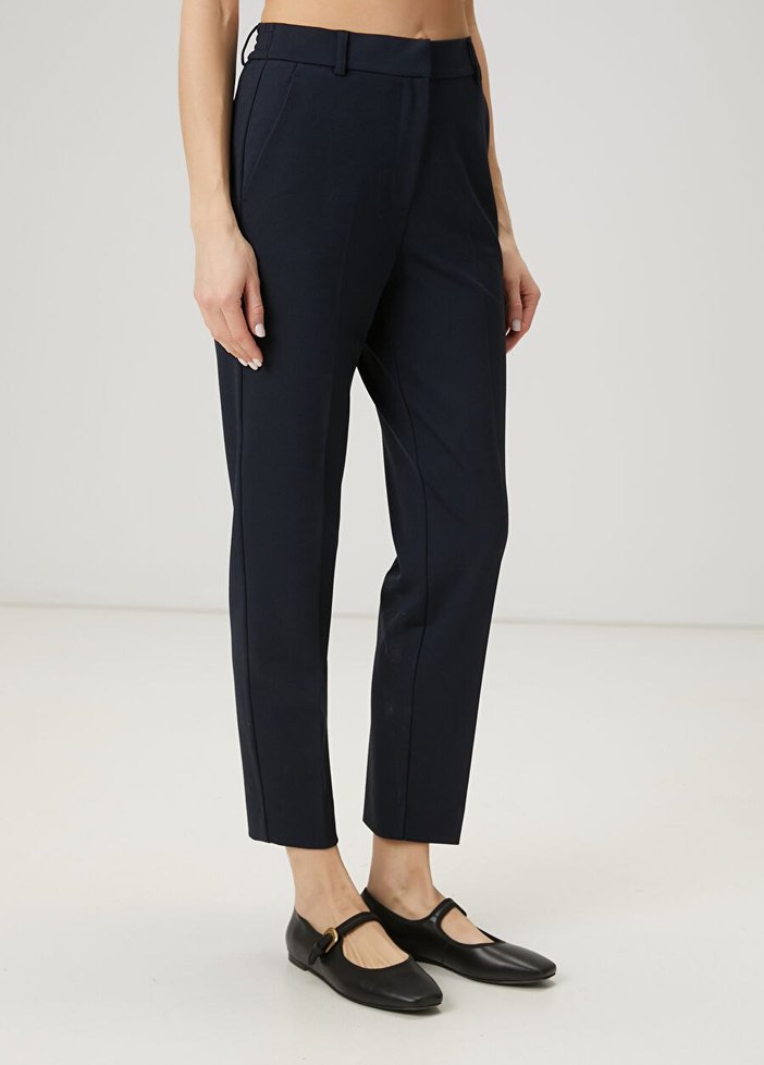 Beymen Muadili Lacivert Cigarette Beli Lastikli Ofis Pantolon - Görsel 3