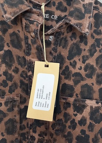 Blue Fire Co Leopar Desenli Ceket Dusti leo yurtdışı - Görsel 5