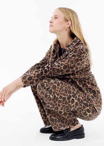 Blue Fire Co Leopar Desenli Ceket Dusti leo yurtdışı - Görsel 4