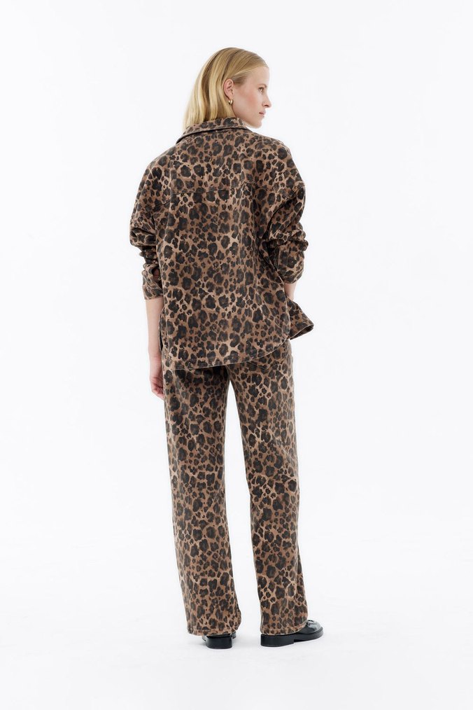 Blue Fire Co Leopar Desenli Ceket Dusti leo yurtdışı - Görsel 2