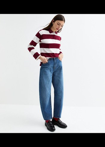 Tokyo Doll Varil Blue Barrel Yüksek Bel Bol Jean Yurtdışı İthal - Görsel 4