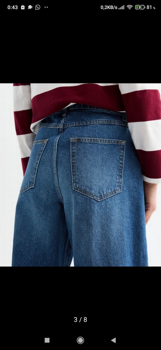 Tokyo Doll Varil Blue Barrel Yüksek Bel Bol Jean Yurtdışı İthal - Görsel 3