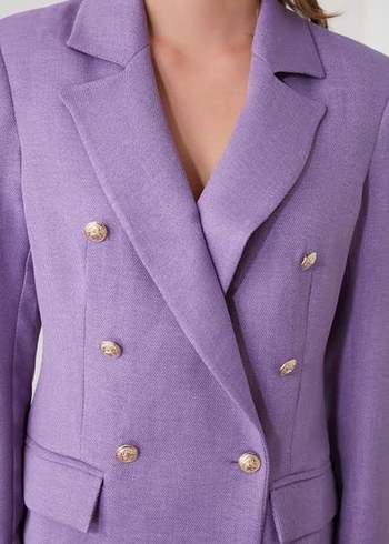 Trendyol Lila Mor Blazer Ceket - Görsel 3