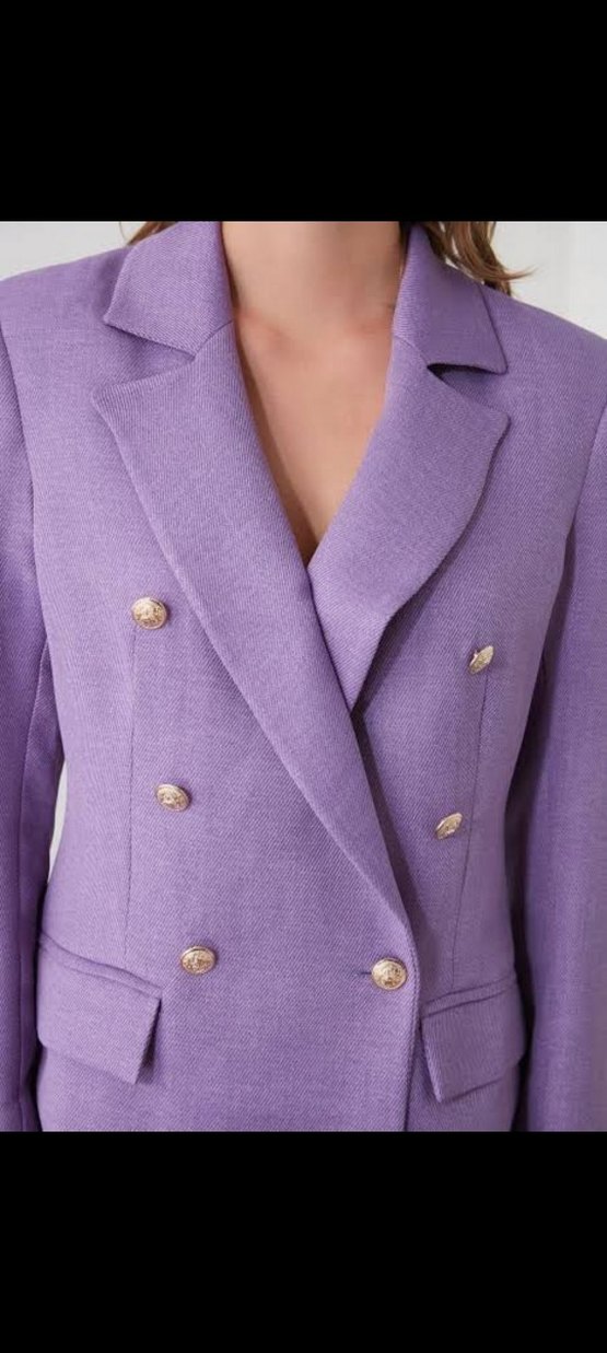 Trendyol Lila Mor Blazer Ceket - Görsel 3