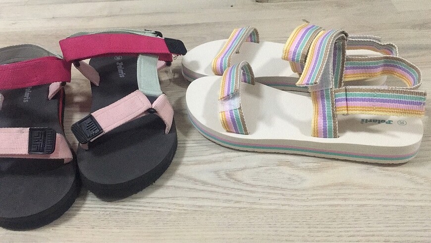 39 Beden çeşitli Renk Flo sandalet
