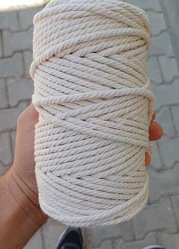 Makrome Hamak Salıncak İpi 4 mm 1 kg Ebru Renk