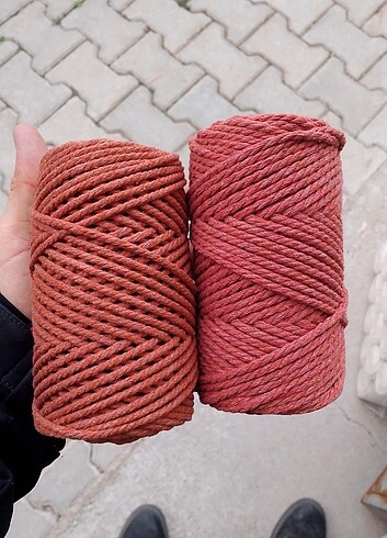 Makrome İpi 3 mm 3 Büküm Burgulu 