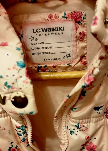 LC Waikiki Lcw kız Çocuk Pembe Çiçekli Kapüşonlu Yelek