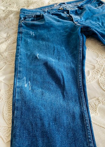 Düğmeli Regular Fit Mavi erkek  Kot Pantolon - Görsel 2