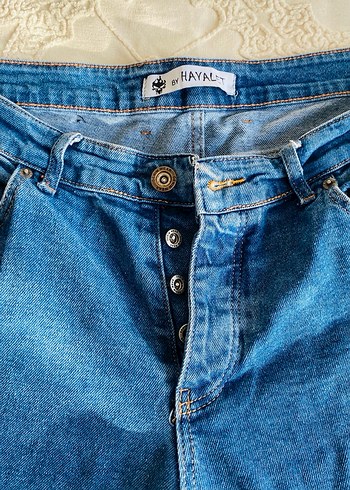 Düğmeli Regular Fit Mavi erkek  Kot Pantolon - Görsel 3