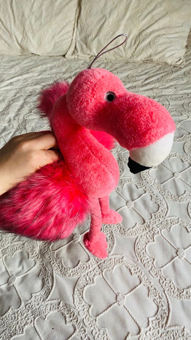 Pembe Renkli Peluş Flamingo Oyuncak - Görsel 3