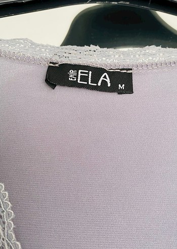 Gri Uzun Kollu V Yakalı Kadın Elbise - Görsel 3