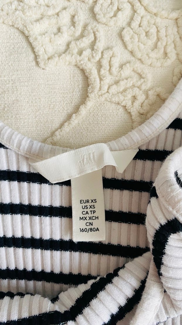 Çizgili Beyaz Uzun Kadın Elbise - Görsel 2