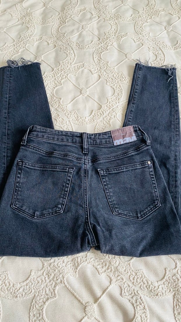 Lacivert Normal Boy Kadın Denim Jean - Görsel 5