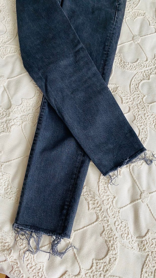 Lacivert Normal Boy Kadın Denim Jean - Görsel 2