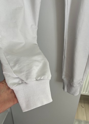 Beyaz Rahat Kesim Kadın Eşofman Altı - Görsel 2