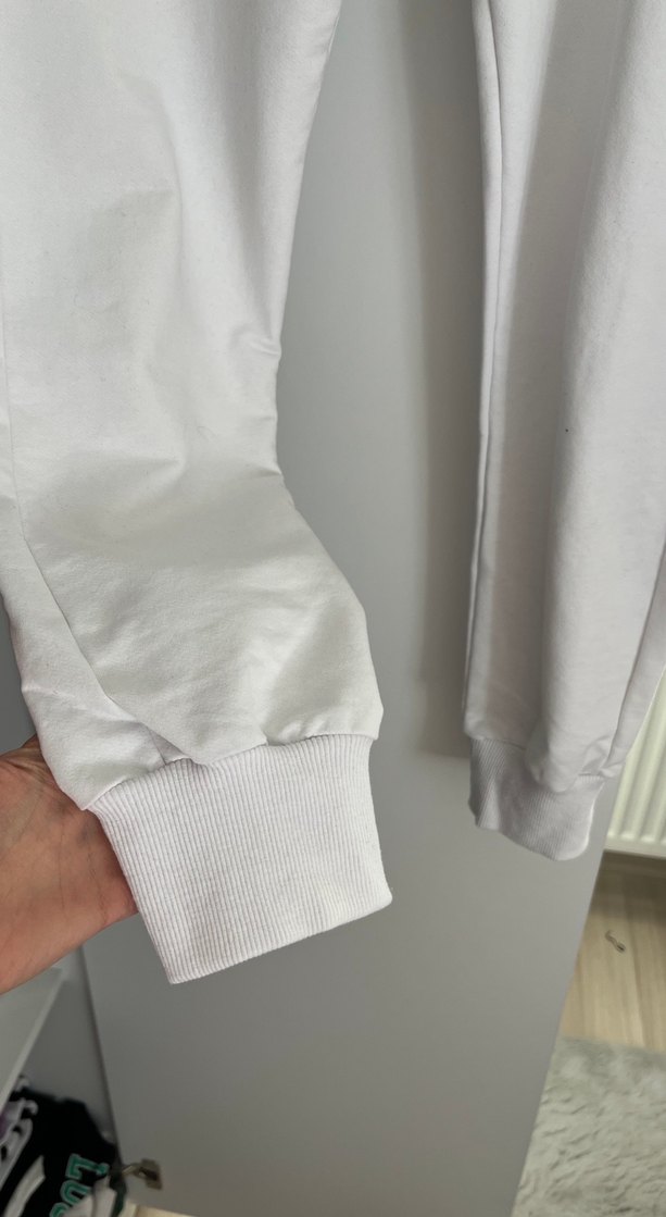 Beyaz Rahat Kesim Kadın Eşofman Altı - Görsel 2