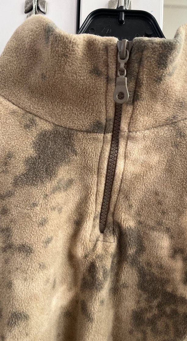 Kadın Kahverengi Tie-Dye Yarım Fermuarlı Sweatshirt - Görsel 3