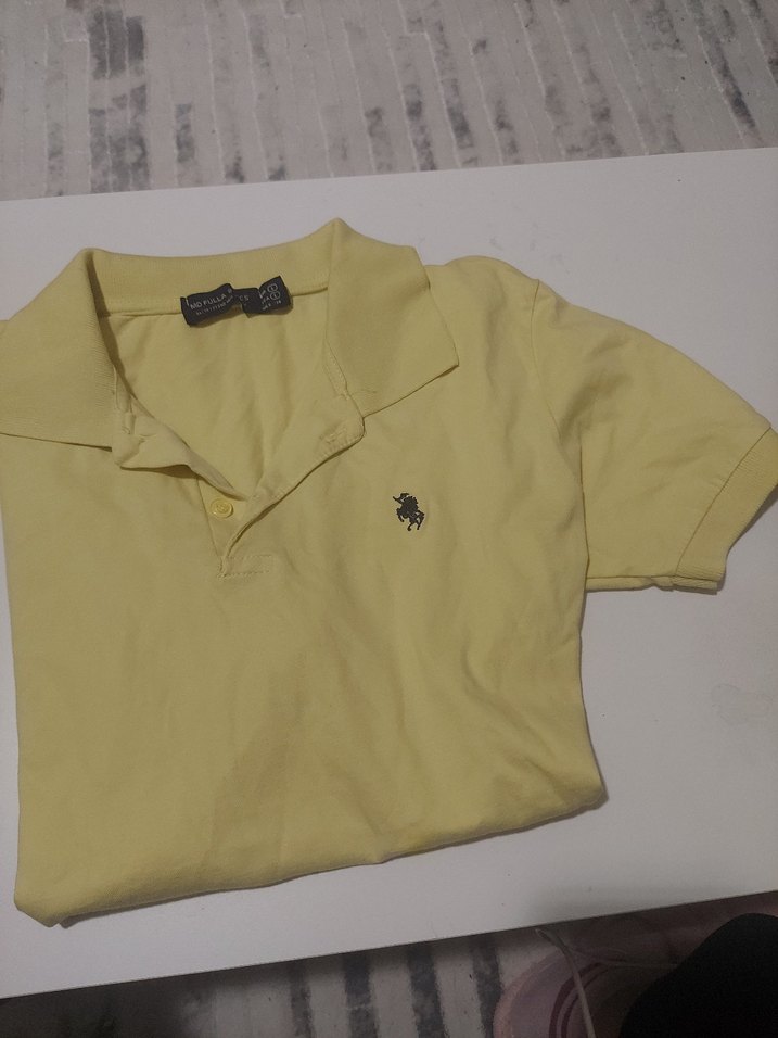 Sarı Polo Yaka Kısa Kollu Erkek Tişört - Görsel 2