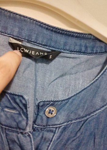 LC Waikiki Kadın Lacivert Uzun Kot Elbise uzun tunik
