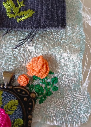 Nakışlı  vintage  Kolye - Görsel 10