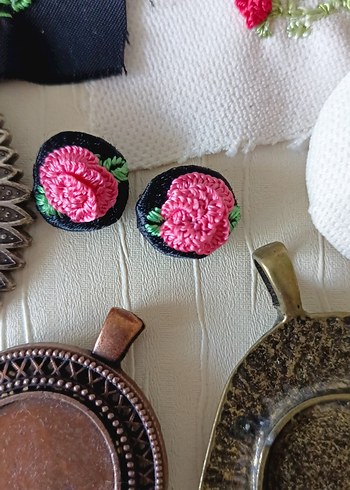 Nakışlı  vintage  Kolye - Görsel 8