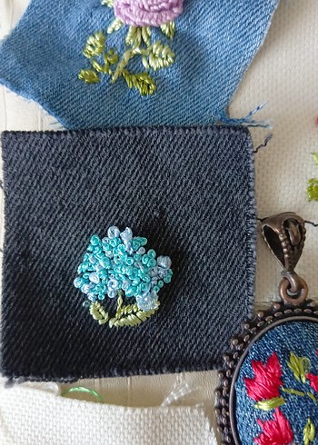 Nakışlı  vintage  Kolye - Görsel 14