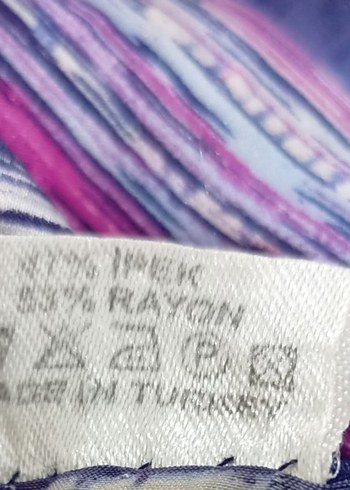 Kadın Çok Renkli ipek karisimli eşarp - Görsel 4