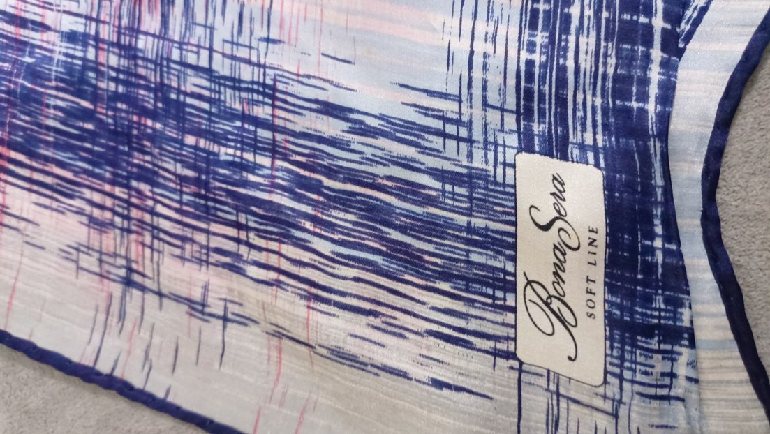 Kadın Çok Renkli ipek karisimli eşarp - Görsel 5