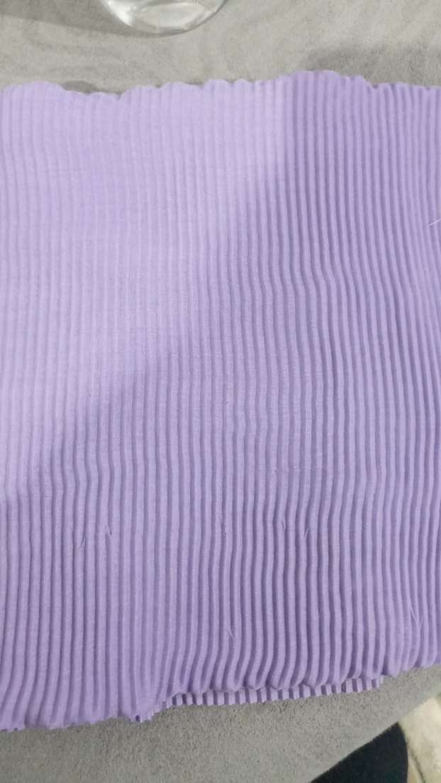 lila soft renkte  piliseli şal - Görsel 2