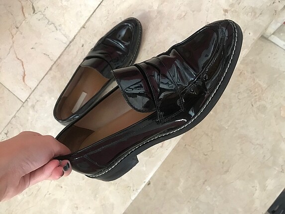 37 Beden H&M siyah loafer ayakkabı
