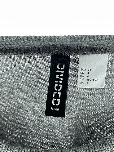 34 Beden gri Renk H&M Kısa Elbise %70 İndirimli.