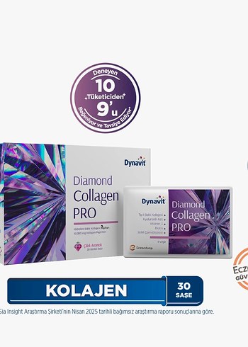 diğer Beden mor Renk Diamond Collagen PRO Saşe 30 Adet