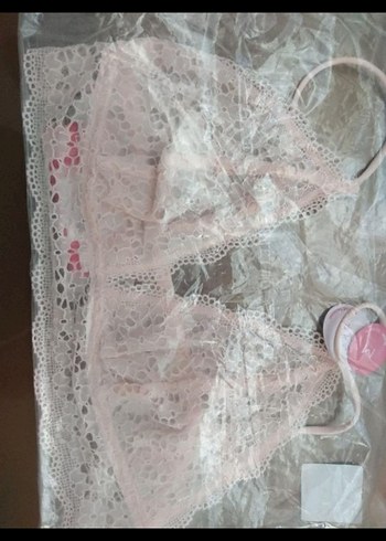 Pembe Dantel penti Bralet - Görsel 3