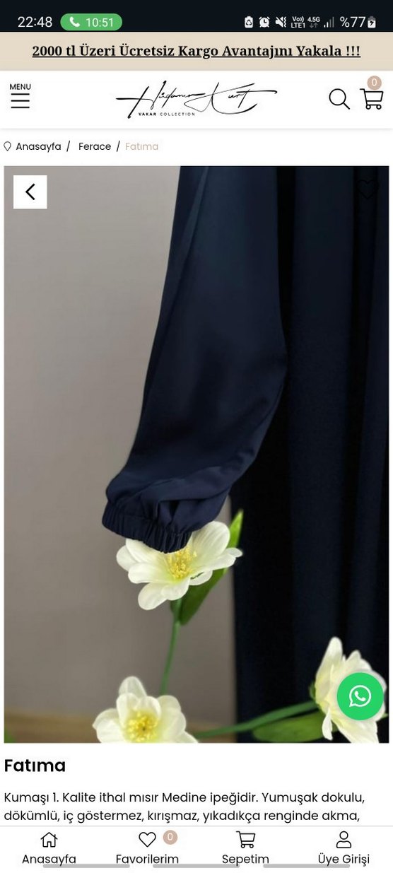 Hudanurkurt vakarcollection Fatıma model robali ferace - Görsel 4