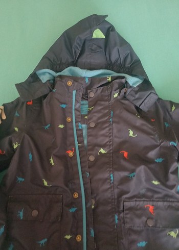 Erkek Çocuk Kahverengi Fermuarlı Yağmurluk - Görsel 2