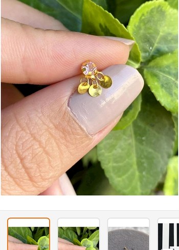 14 ayar altın geçirmeli piercing - Görsel 2