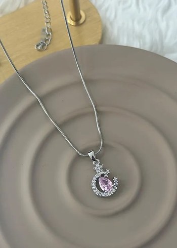 Pembe Damla Kolye