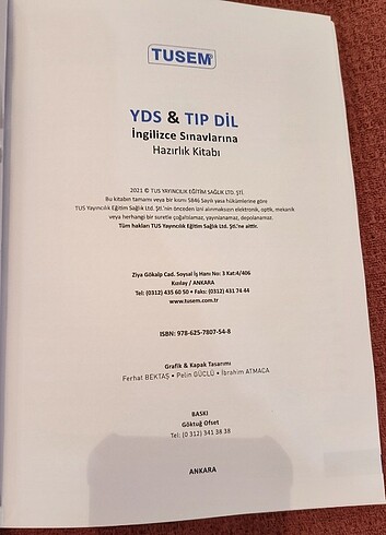  Tusem YDS Tıp Dil İngilizce