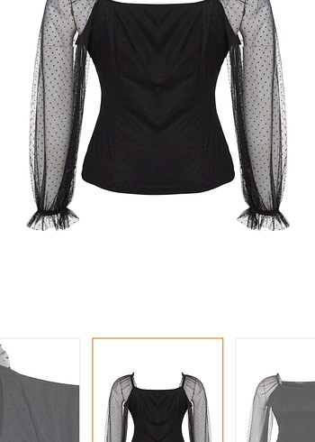 Trendyol & Milla Uzun Kollu Siyah Dantel Detaylı Gotik Bluz