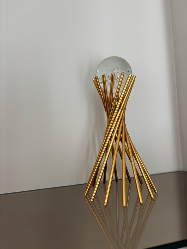 Parlak Altın Renkli Dekoratif Mumluk - Görsel 3