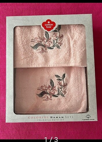 Cotton box banyo takımı #havlu seti