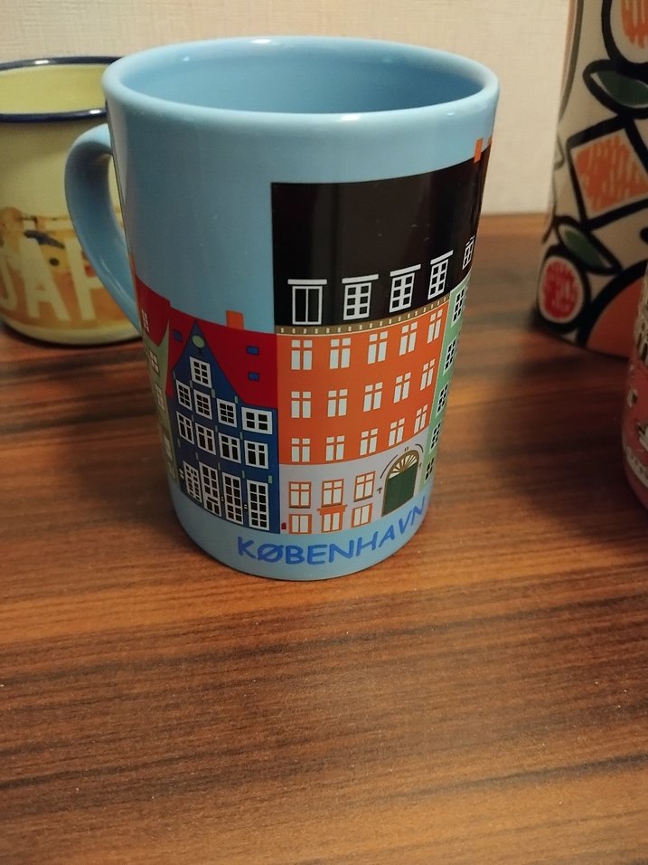 Renkli Desenli Seramik ve Metal Kupa Seti - Görsel 4