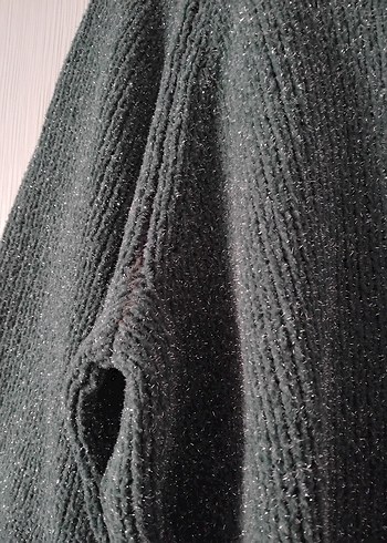 Gri Bohem Salaş Örgü Kadın Kazak - Görsel 3