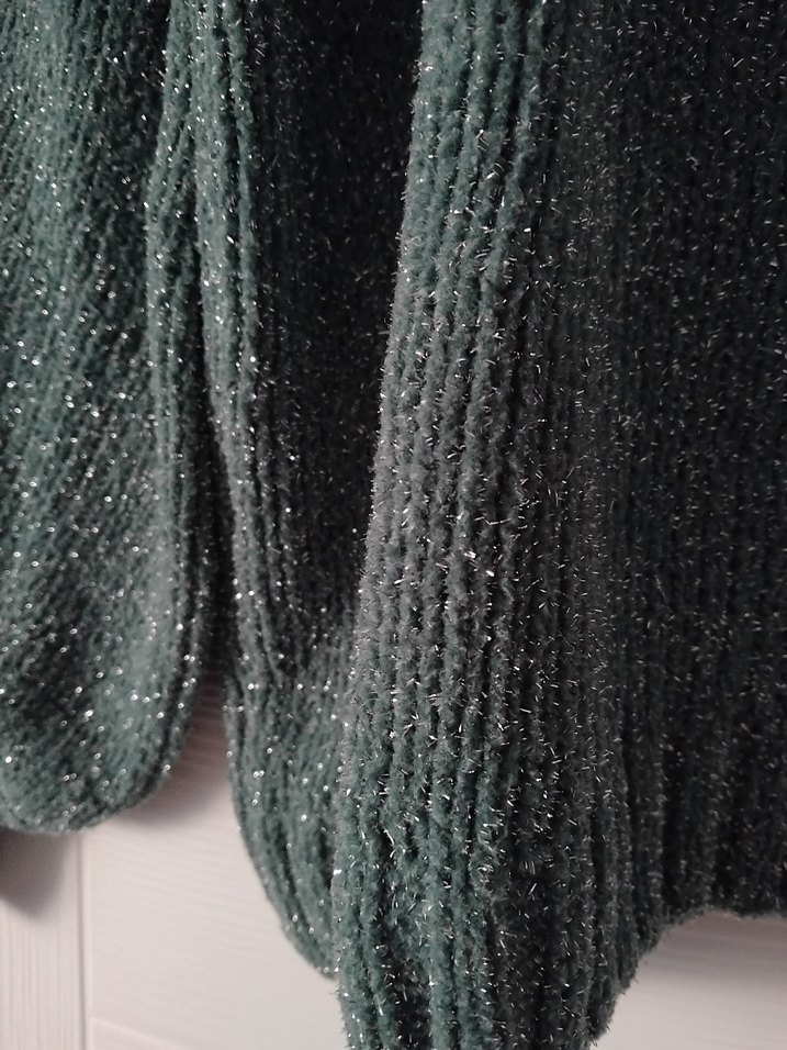 Gri Bohem Salaş Örgü Kadın Kazak - Görsel 4